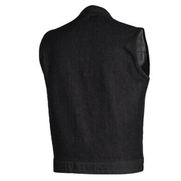Men’s Motorcycle Biker Denim SOA Club Style Vest - Picture 2 of 2
